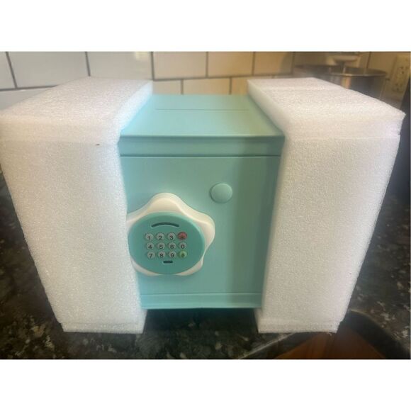 Safe, Electronic Piggy Bank Coin Box Mini Safe File Box (Blue, 18 * 16 * 24) - Picture 8 of 10